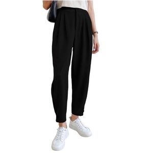 NIB Cicy Bell Women High Waisted Button Ankle Trouser Pants - Size: Large